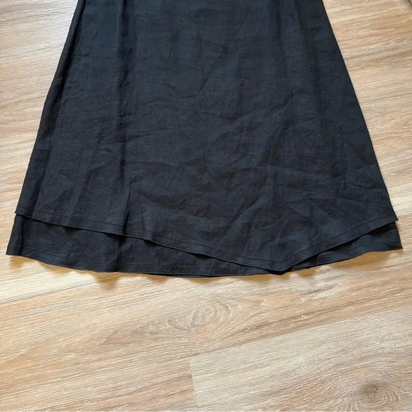 Eileen Fisher Black Irish Linen Sleeveless Dress Women’s medium - Picture 6 of 9